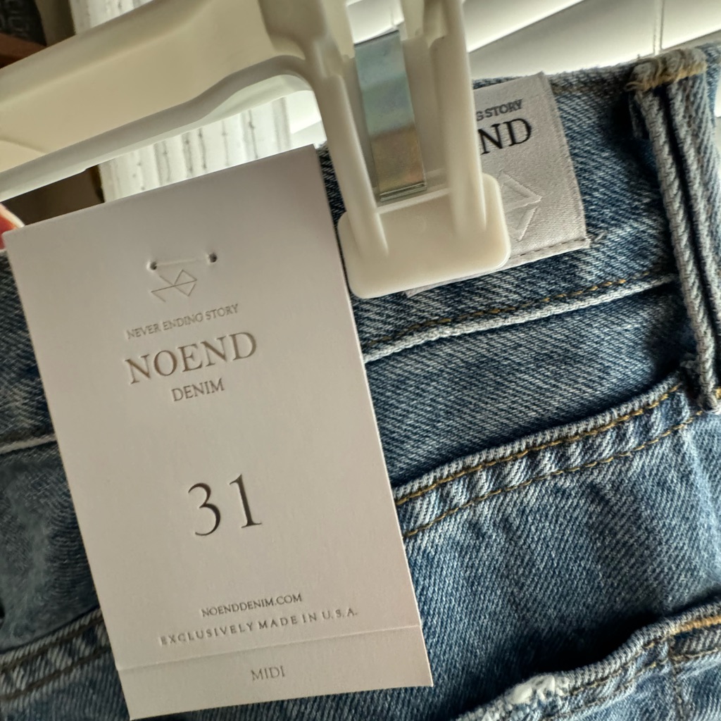 Noend Denim Jackie Cross Over Midi Skirt